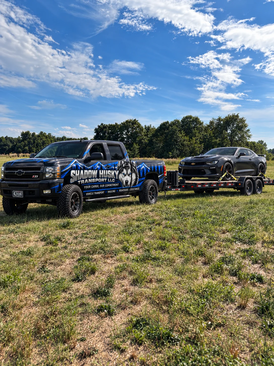 Illustrative Shadow Husky Transport pickup and car hauler concept